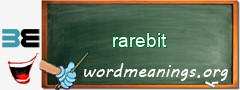 WordMeaning blackboard for rarebit